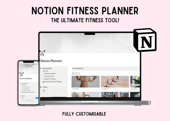 notion planner templates - Notion Fitness Planner Template