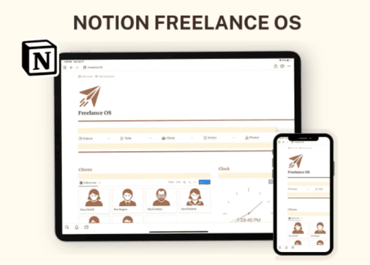 notion planner templates - Notion Freelance OS