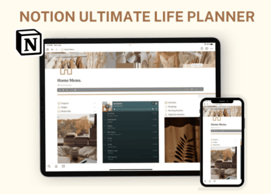 notion planner templates - Notion Life Planner 5