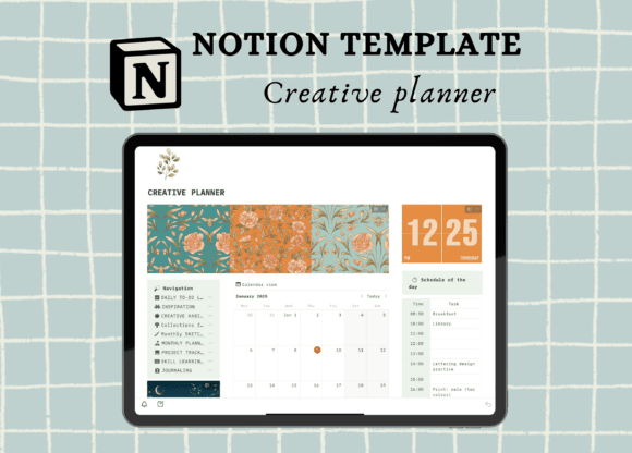 notion planner templates - Notion Planner For Creatives 3