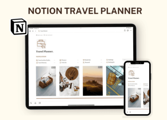 notion planner templates - Notion Travel Planner