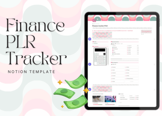 notion planner templates - PLR Finance Tracker Notion