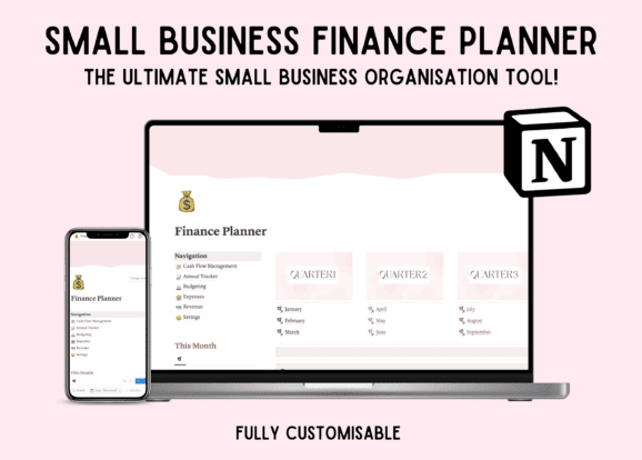 notion planner templates - Small Business Finance Planner