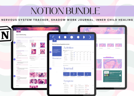 notion planner templates - Spiritual Mental Health Notion Bundle