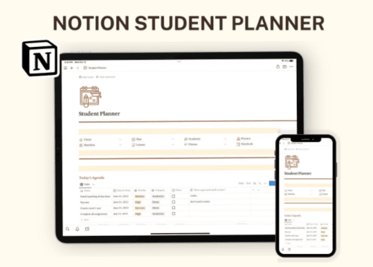 notion planner templates - Student Planner