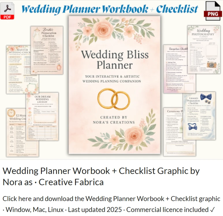 wedding planner canva template - Hyperlinked wedding planner for GoodNotes