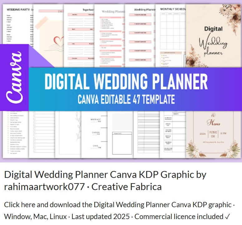wedding planner canva template - Terra wedding planner canva template