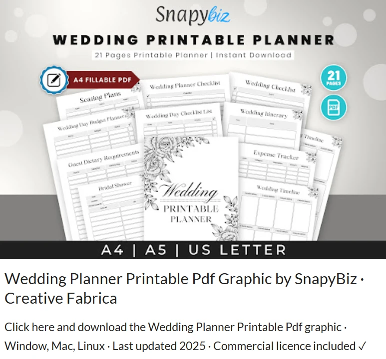 wedding planner canva template - The ultimate wedding planner PDF