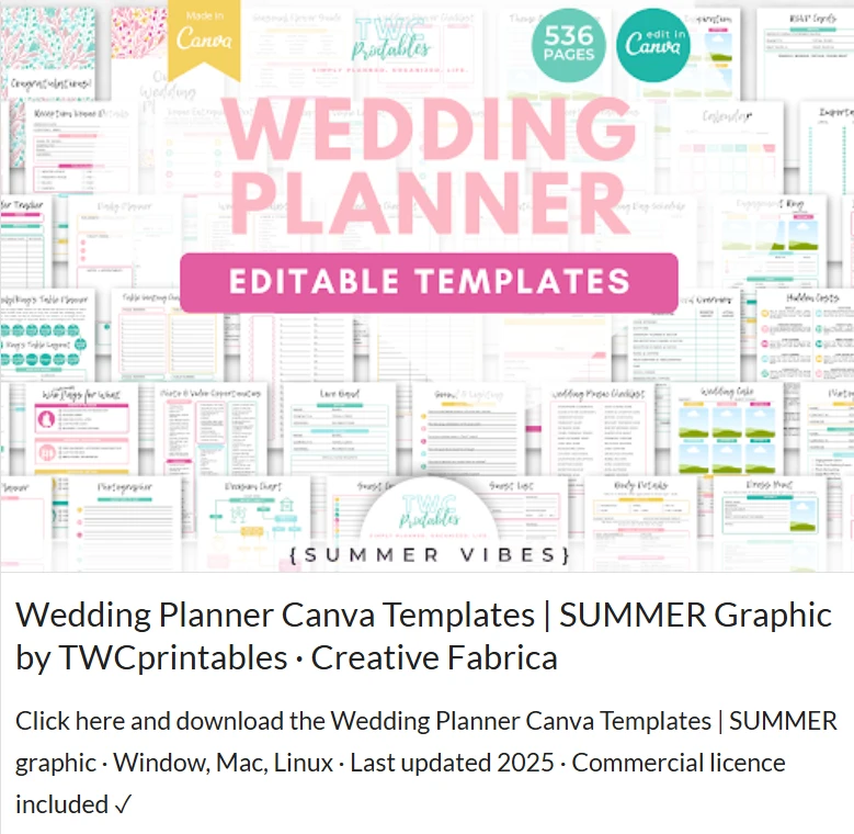 wedding planner canva template - Wedding planner Notion dashboard
